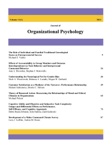 Journal of Organizational Psychology thumbnail