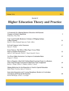 Journal of Higher Education Theory and Practice thumbnail